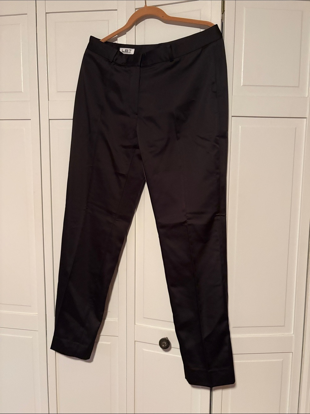 Women’s Black Satin Tuxedo Pants